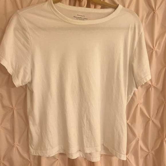 Abercrombie & fitch essential basic blue white tee size m - Picture 2 of 4